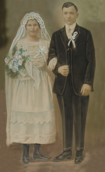 Wedding Portrait of Mary Bradac &  Anton Mikec